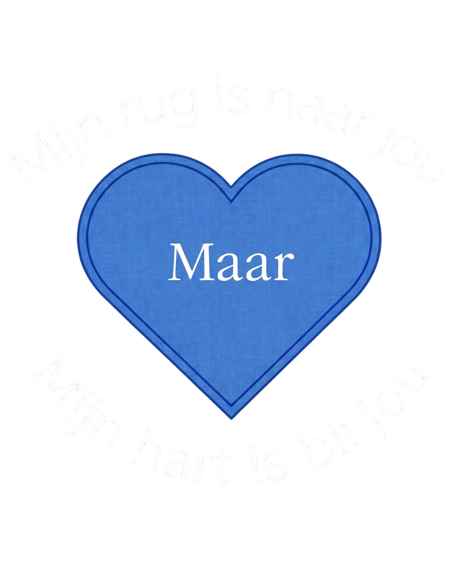 Mijn rug is naar jou — maar mijn hart is bij jou